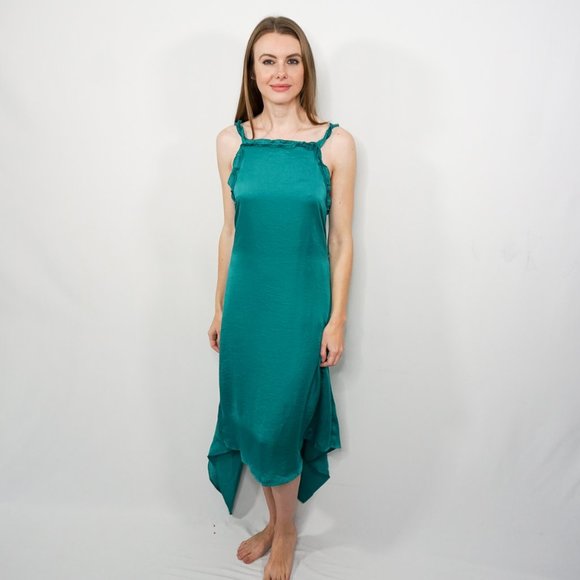 Current Air Contrast Green Midi Dress main image 1